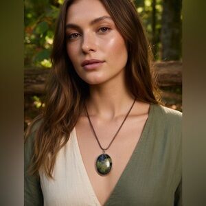 Dragon Blood Jasper Pendant Necklace